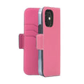 iPhone 12 mini Stand Diary Case Shrink Leather (Azalee Pink × Fuchsia Pink)