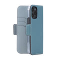iPhone 13 Pro Stand Diary Case Shrink Leather (Blue Cyan × Blue Lin)