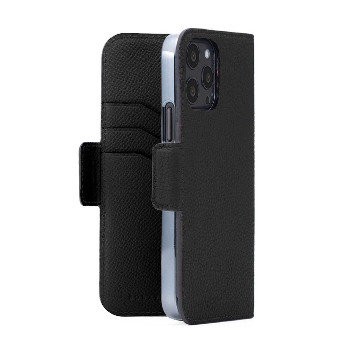 iPhone 13 Pro Stand Diary Case Shrink Leather (Black)