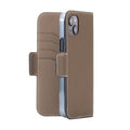iPhone 15 Plus Stand Diary Case Shrink Leather (Etoupe)