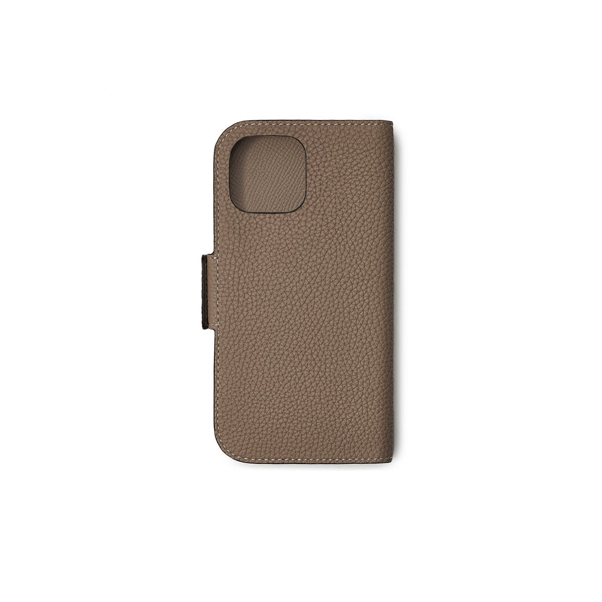 iPhone 16 Pro Max Stand Diary Case Shrink Leather (Etoupe)