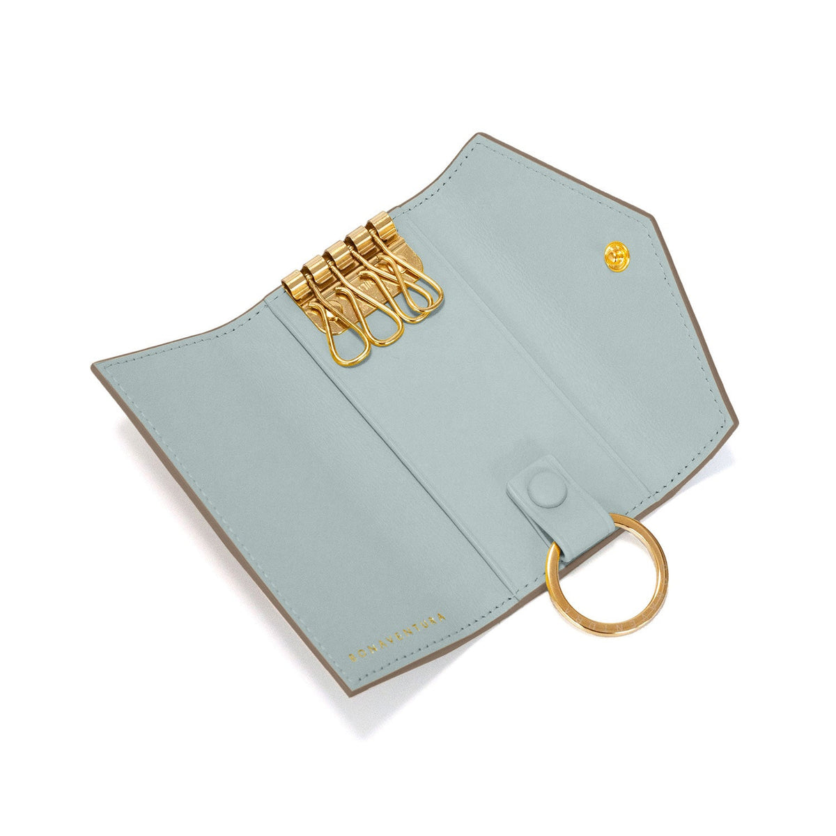 Slim Key Case Shrink Leather (Atoll Blue (Etoupe edge paint))