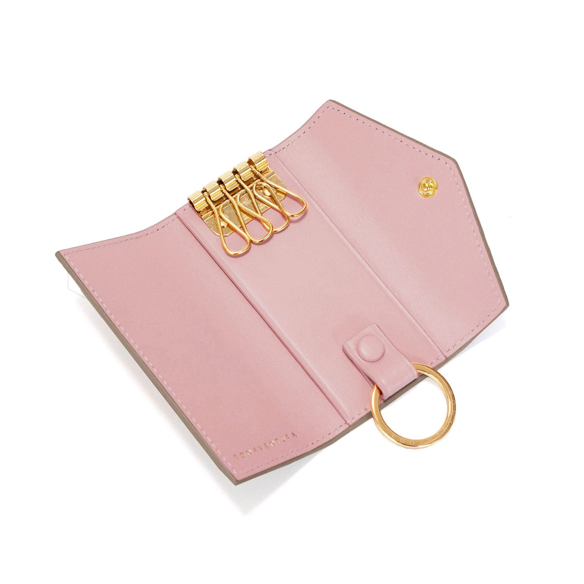 Slim Key Case Shrink Leather (Sakura Pink (Etoupe edge paint))