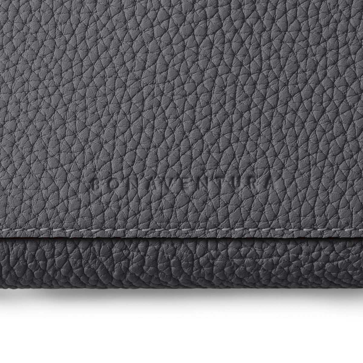 Round Zip Smart Key Case Shrink Leather (Charcoal Gray × True Gray)