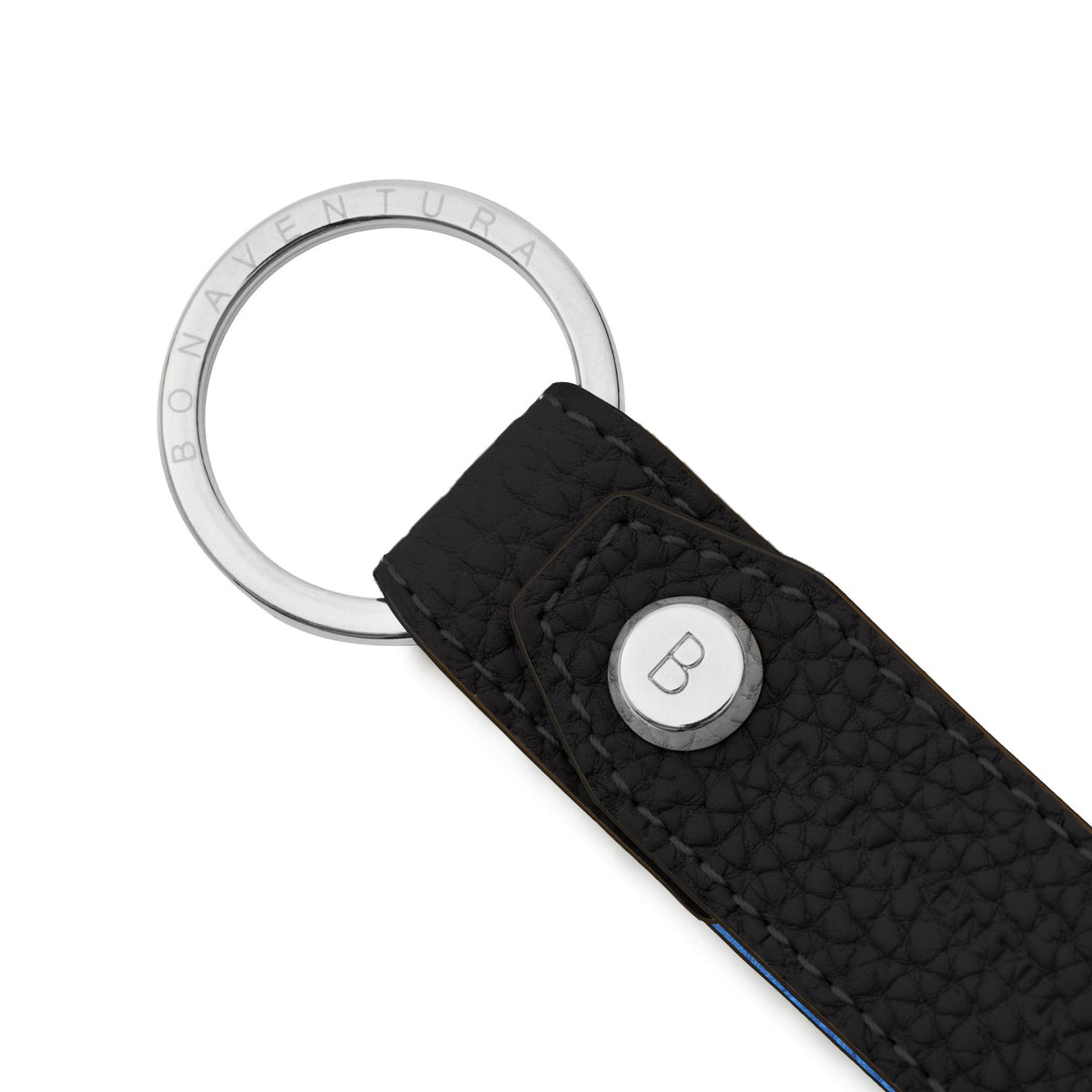 SAVOIA × BONAVENTURA Key Holder Shrink Leather (Black × Savoia Blue)