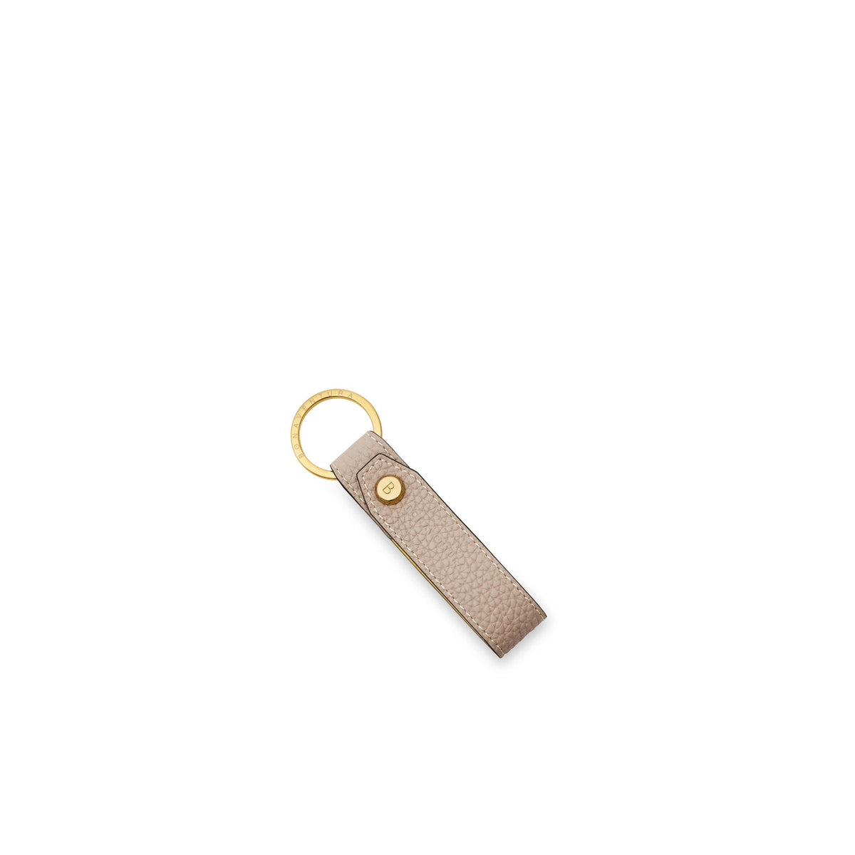 Key Holder Shrink Leather (Greige × Yellow)