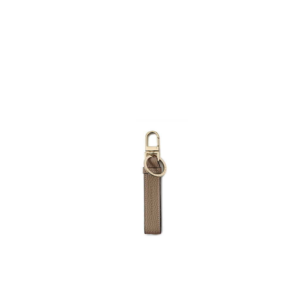 Leather Key Holder Shrink Leather (Etoupe × Black)