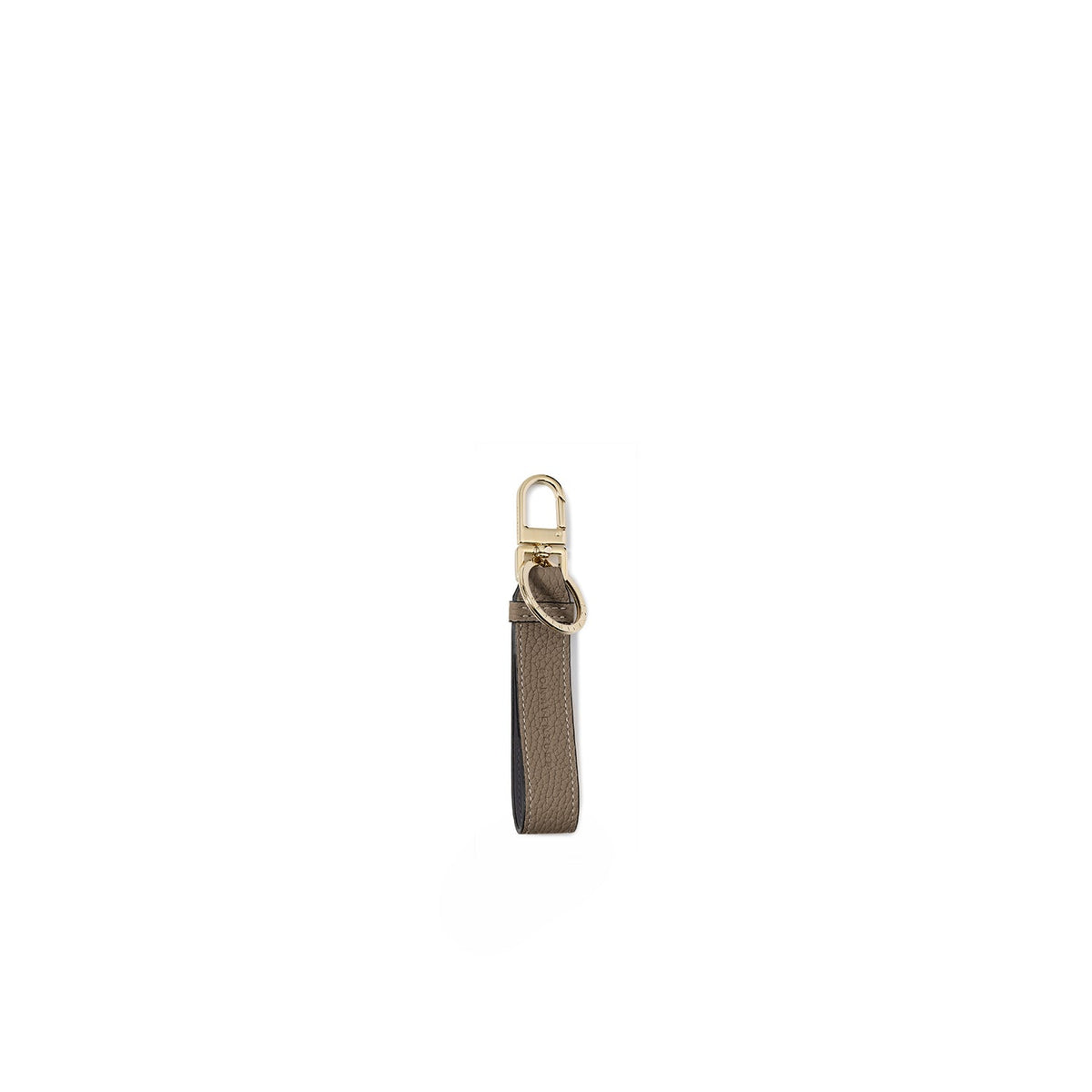 Leather Key Holder Shrink Leather (Etoupe × Black)