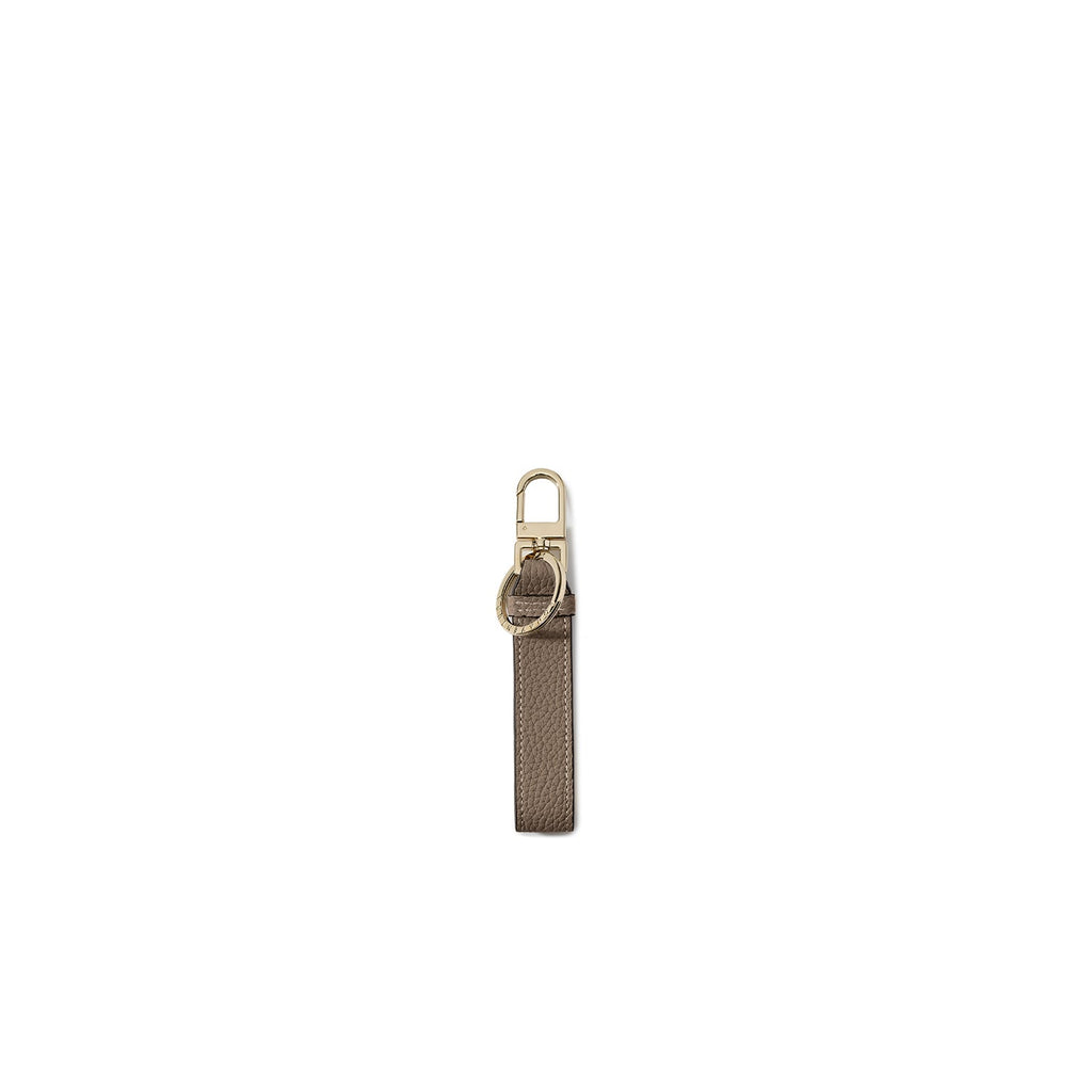 Leather Key Holder Shrink Leather (Etoupe × Black)