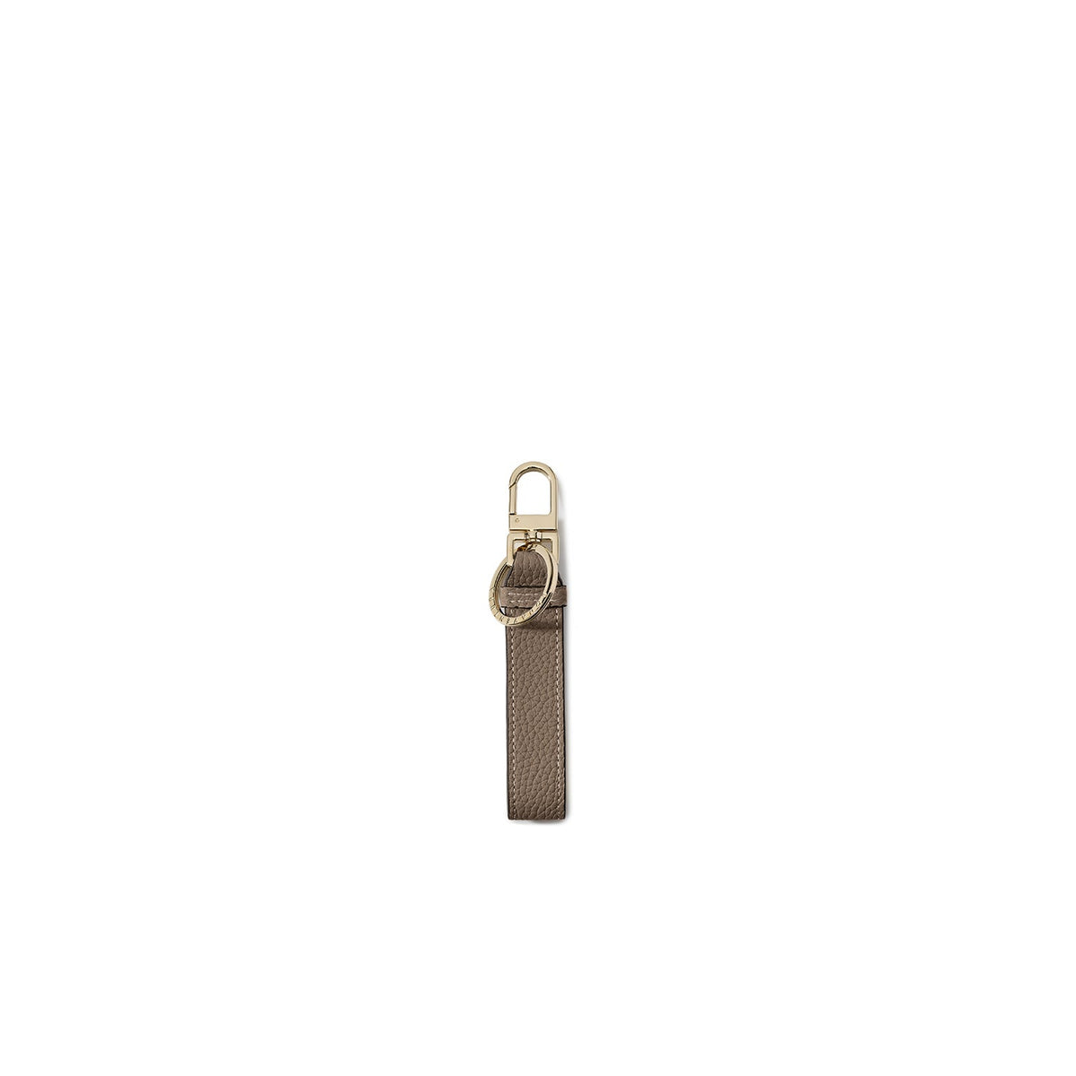 Leather Key Holder Shrink Leather (Etoupe × Black)