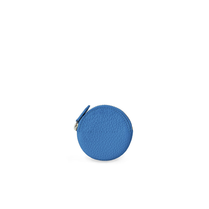 Round Coin Case Shrink Leather