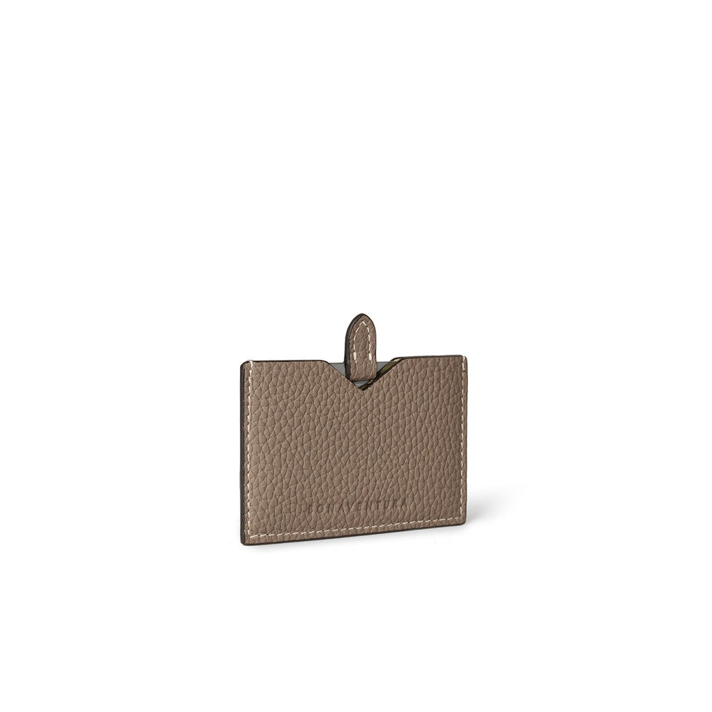 Compact Mirror Leather Case Shrink Leather (Etoupe)