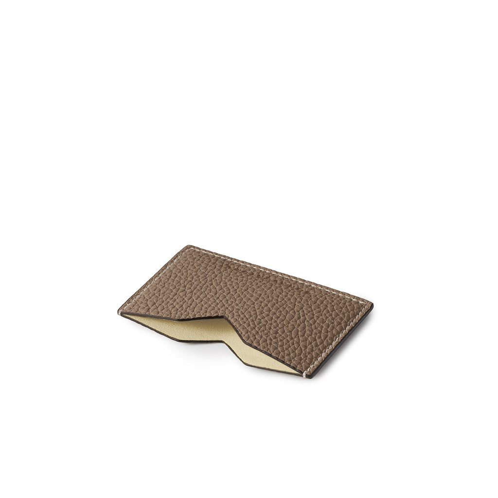 Compact Mirror Leather Case Shrink Leather (Etoupe)
