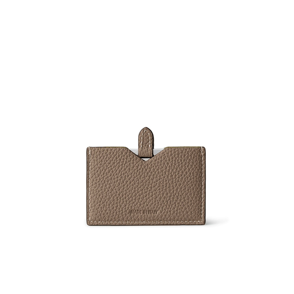 Compact Mirror Leather Case Shrink Leather (Etoupe)