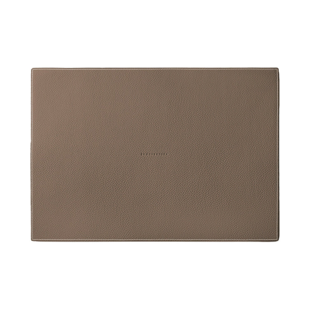 Square Placemat Shrink Leather (Etoupe)