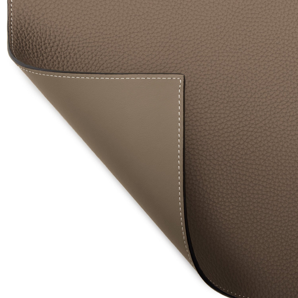 Square Placemat Shrink Leather (Etoupe)