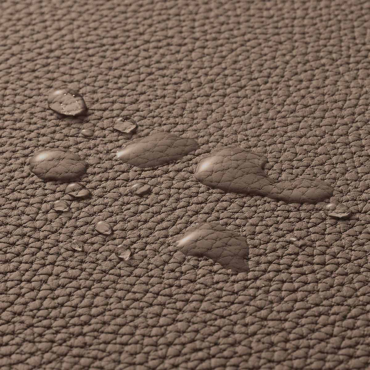 Round Placemat Shrink Leather (Etoupe)