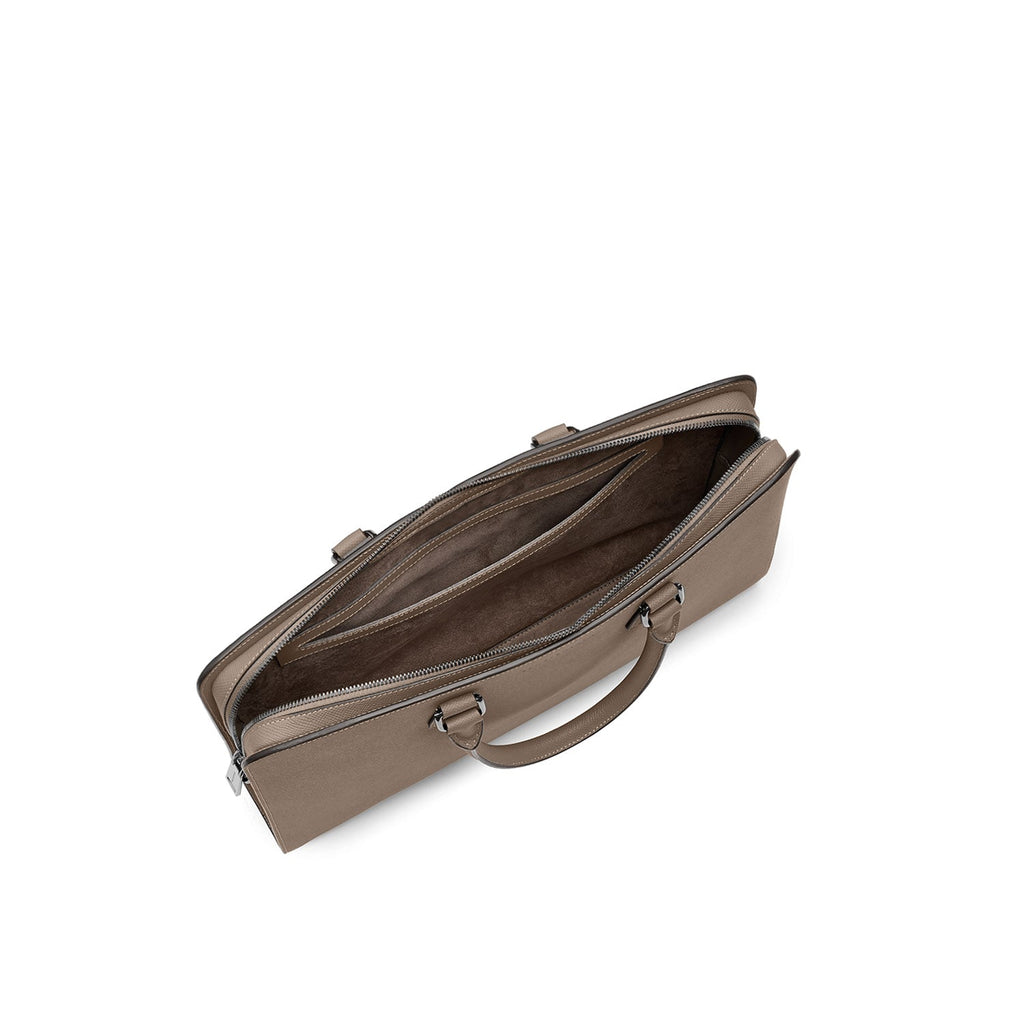 Giorgio Slim Briefcase Nobile Leather (Etoupe)