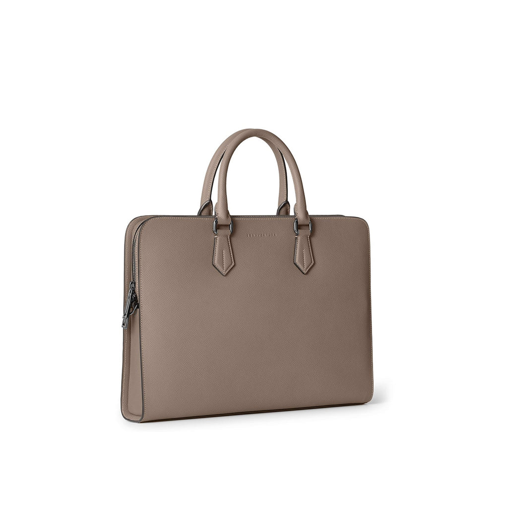 Giorgio Slim Briefcase Nobile Leather (Etoupe)