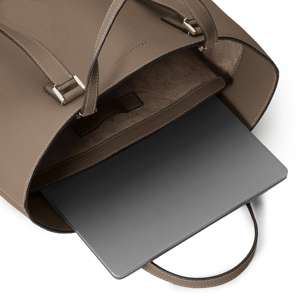 Cleo Tote Bag Shrink Leather (Etoupe)