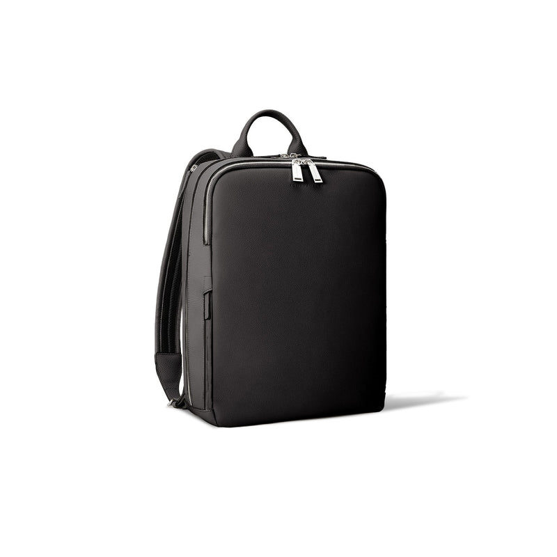 SAVOIA × BONAVENTURA David Backpack Nobile Leather × Shrink Leather (Black × Savoia Blue)