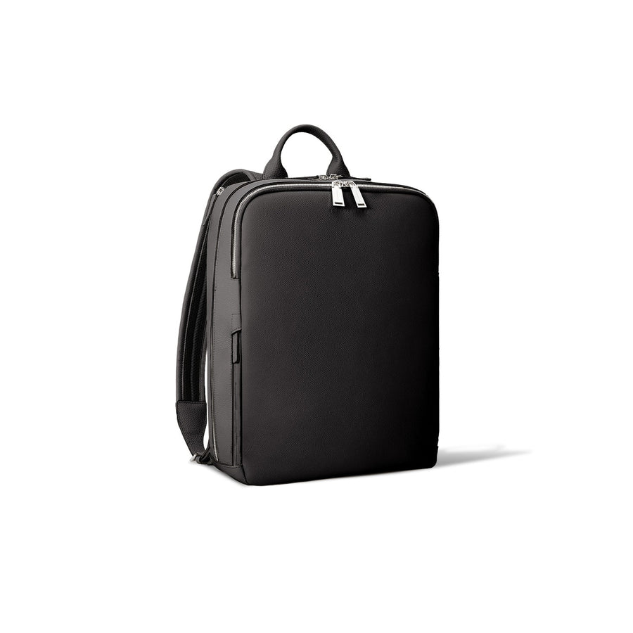 SAVOIA × BONAVENTURA David Backpack Nobile Leather × Shrink Leather (Black × Savoia Blue)