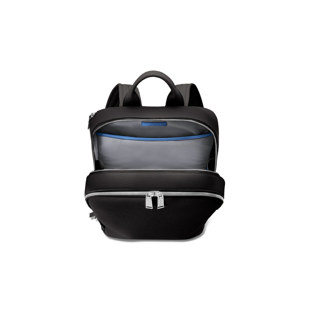 SAVOIA × BONAVENTURA David Backpack Nobile Leather × Shrink Leather (Black × Savoia Blue)