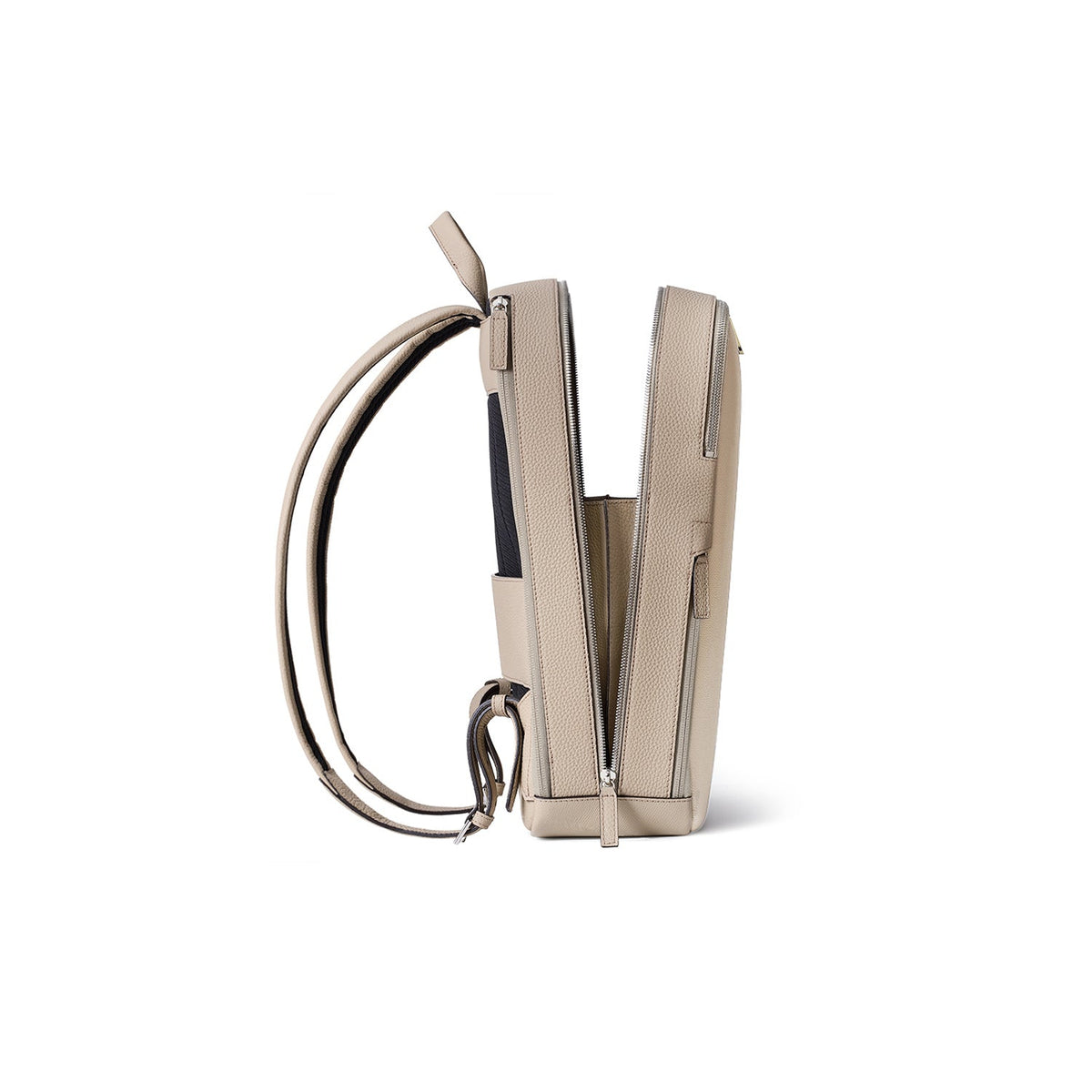 David Backpack Nobile Leather × Shrink Leather (Greige)