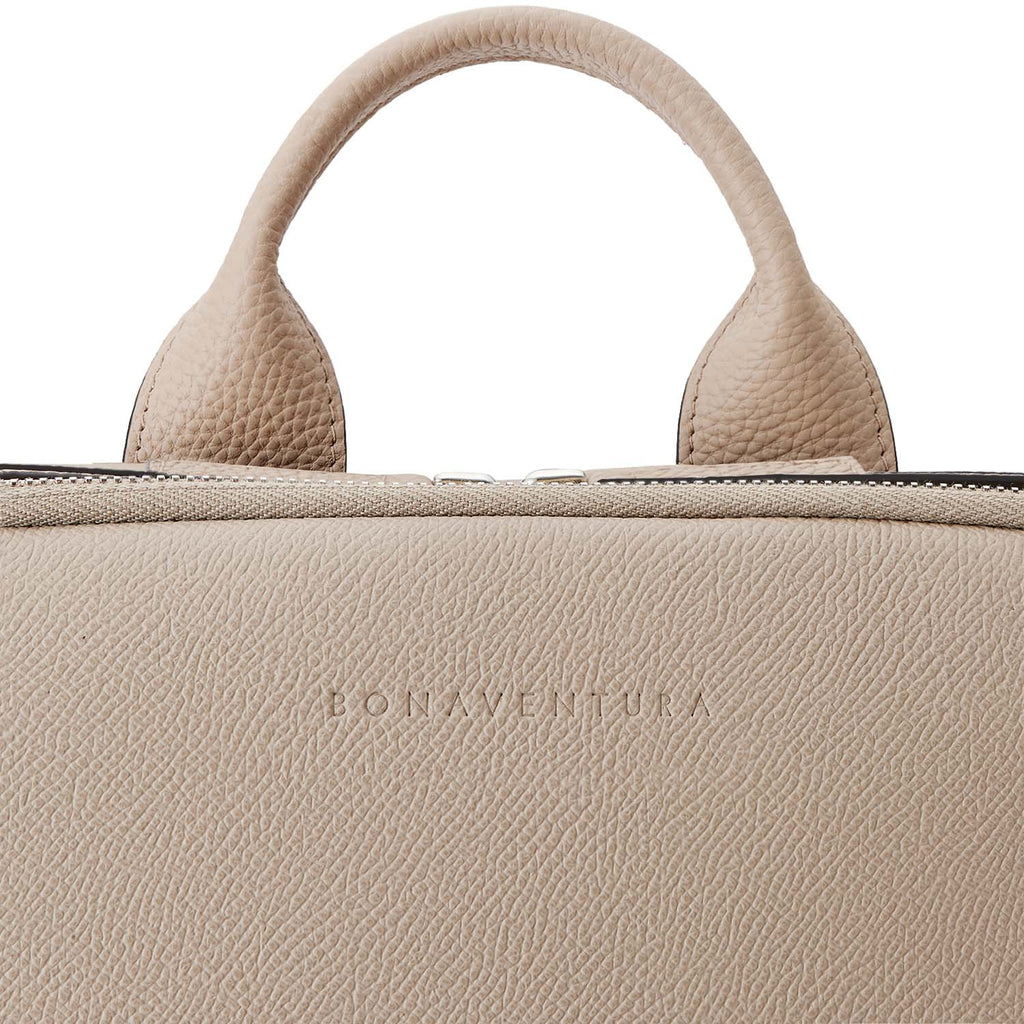 David Backpack Nobile Leather × Shrink Leather (Greige)