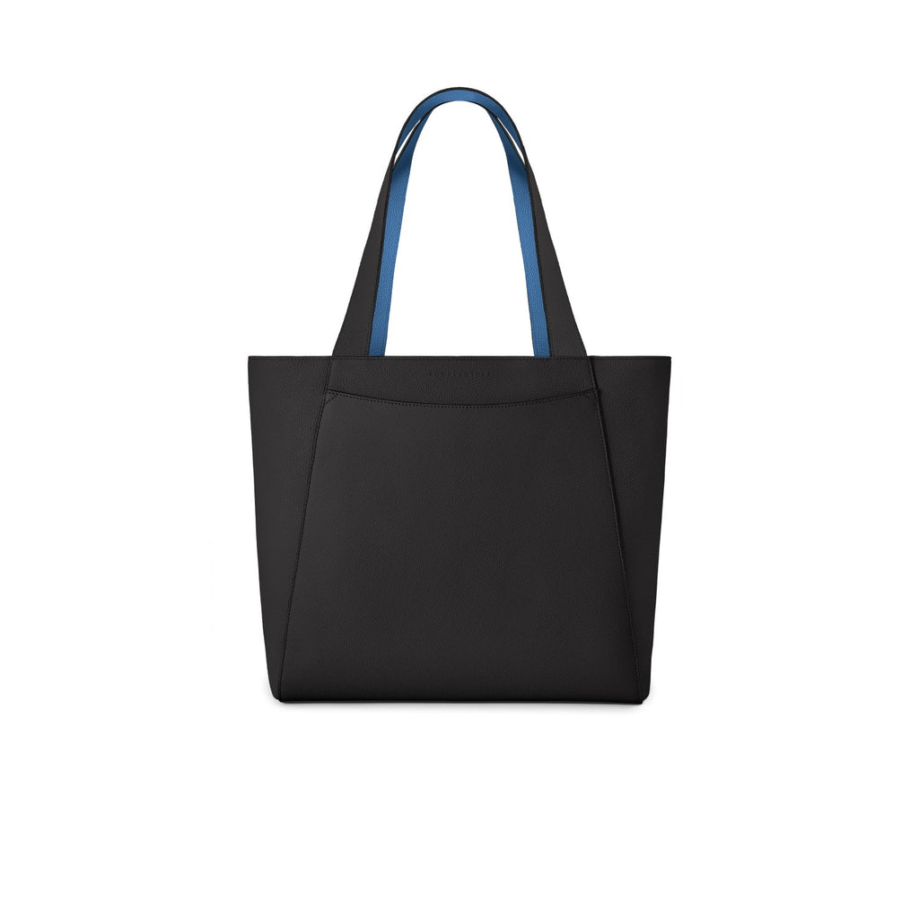 SAVOIA × BONAVENTURA Manuel Tote Bag Shrink Leather (Black × Savoia Blue)