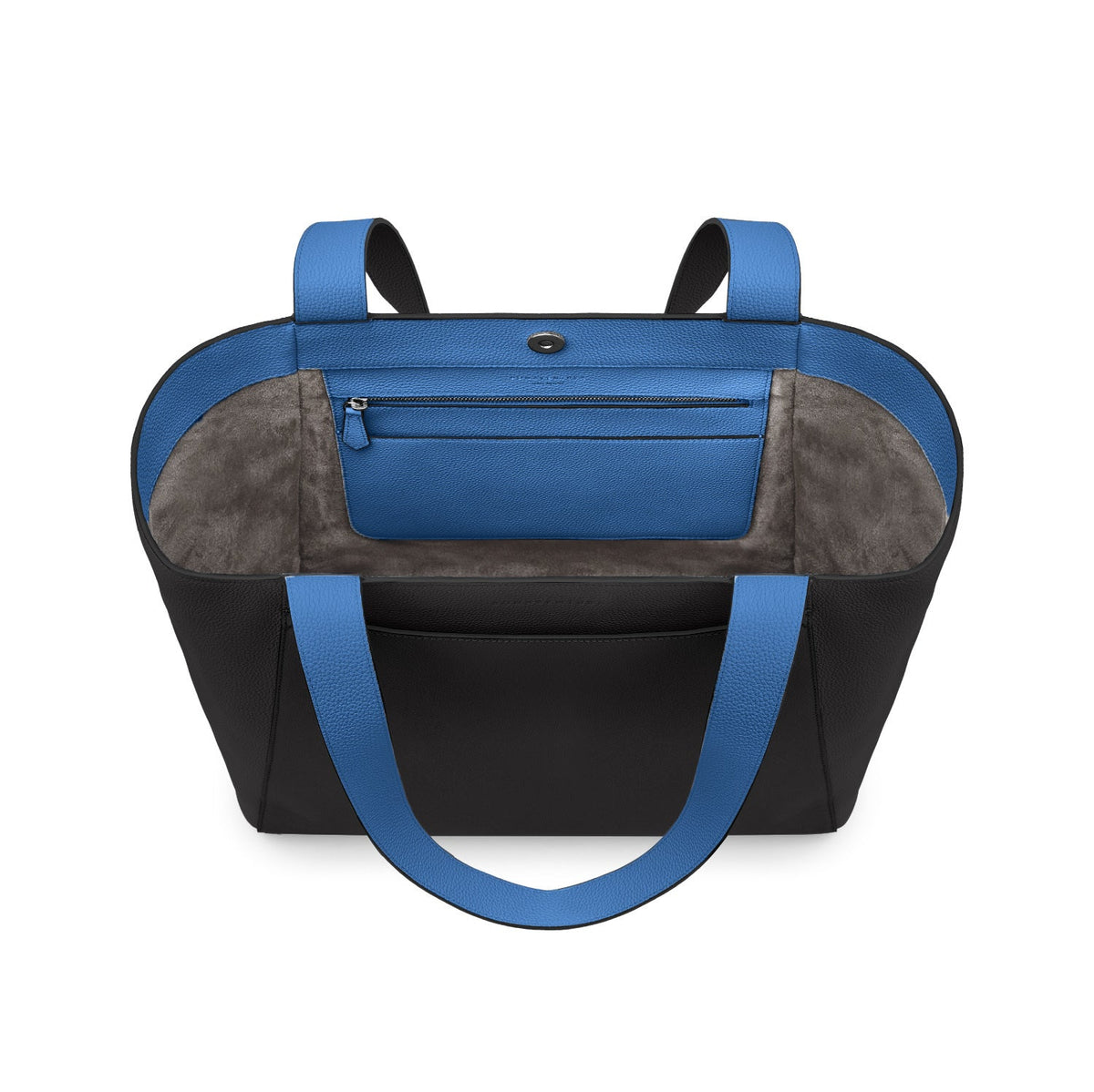 SAVOIA × BONAVENTURA Manuel Tote Bag Shrink Leather (Black × Savoia Blue)
