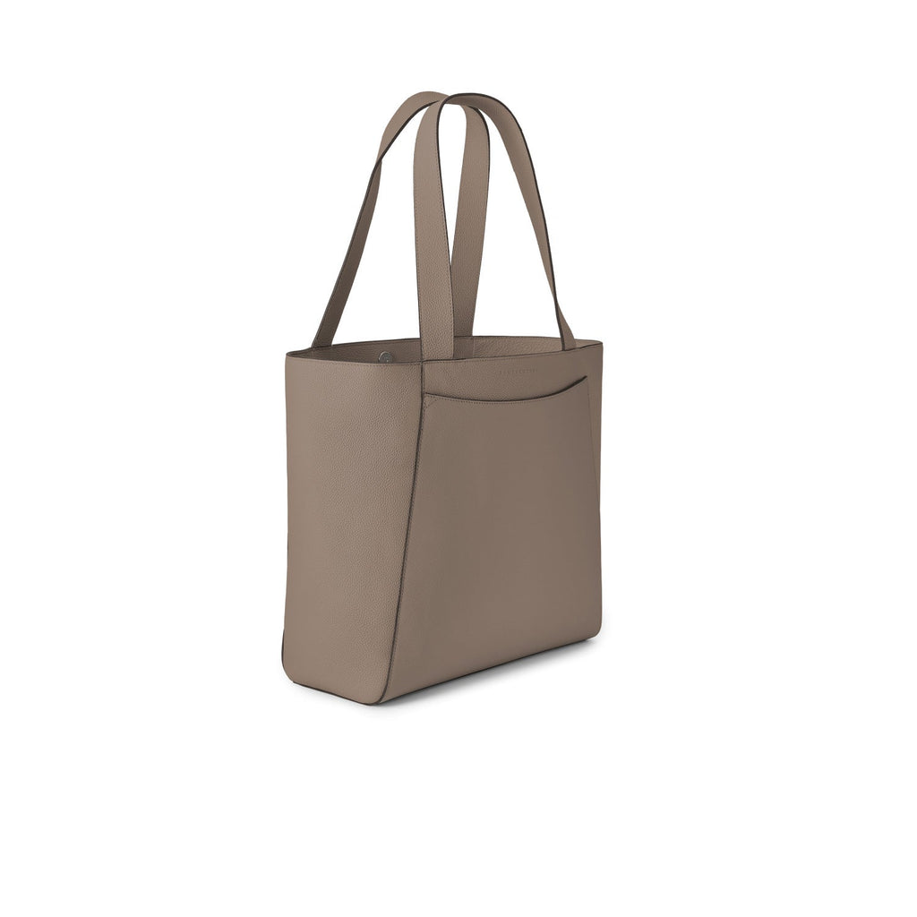 Manuel Tote Bag Shrink Leather (Etoupe)