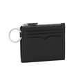 Mini Wallet with Key Ring Shrink Leather (Black)