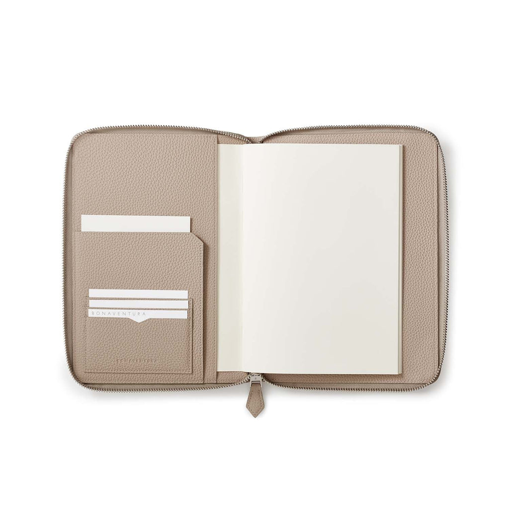 Functional Notebook Case Shrink Leather (A5 - Greige)