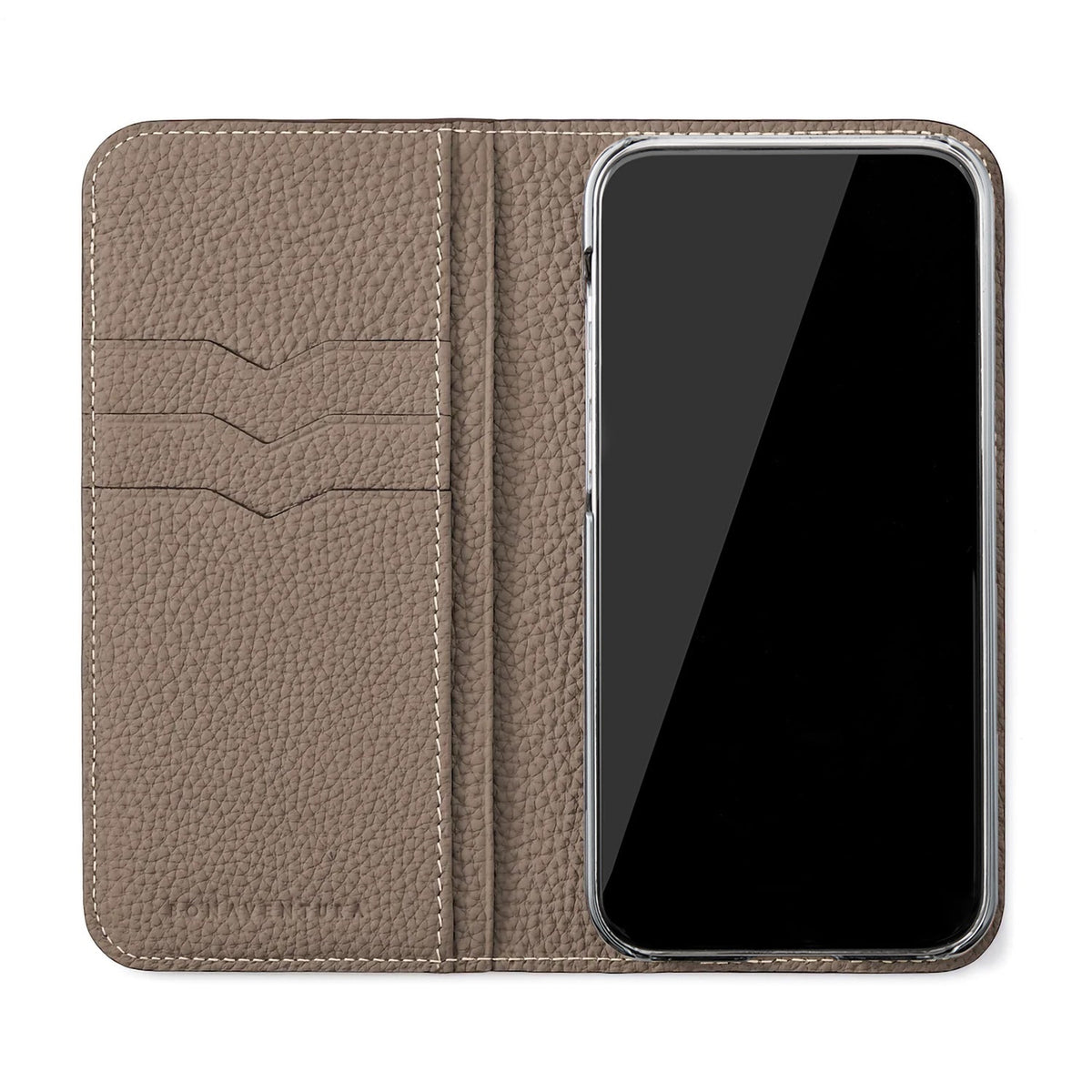 iPhone 16 Pro Diary Case Embossed Croco Leather (Etoupe)