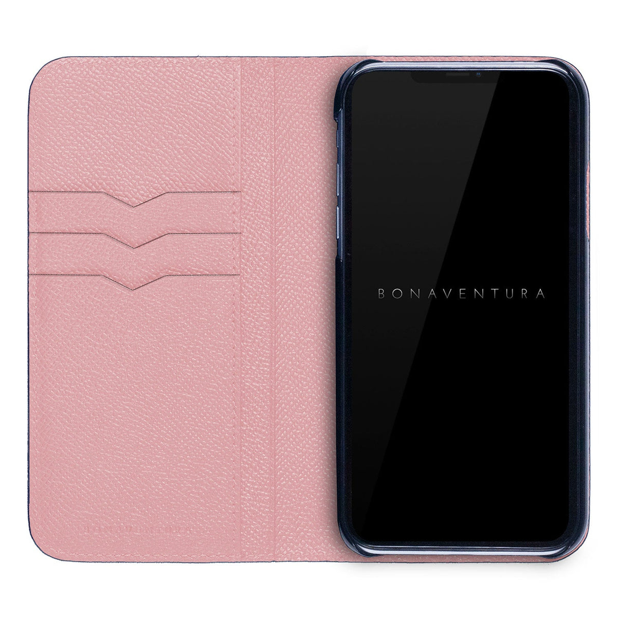 iPhone 11 Diary Case Nobile Leather (Etoupe × Sakura Pink)