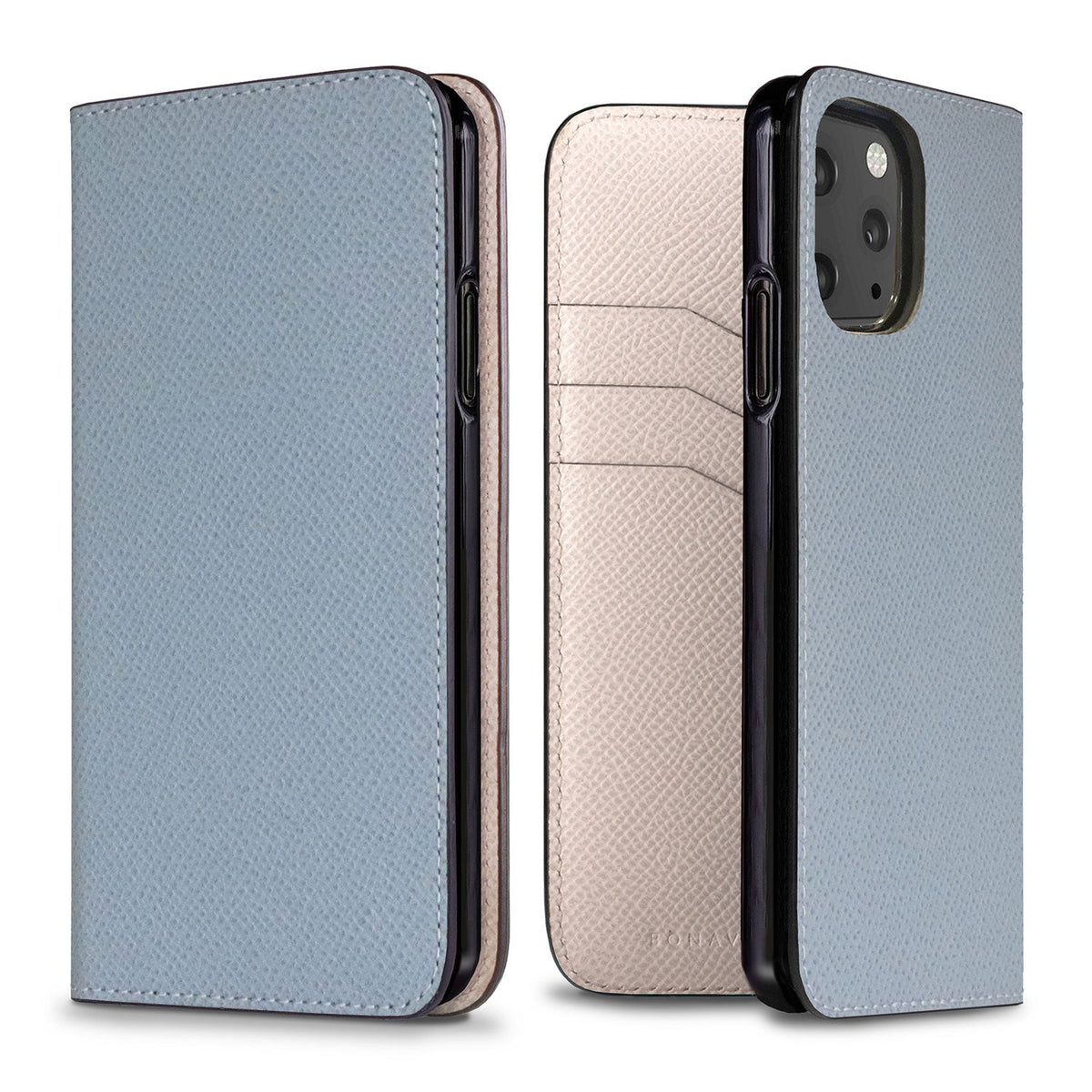 iPhone 11 Pro Diary Case Nobile Leather (Blue Lin × White)
