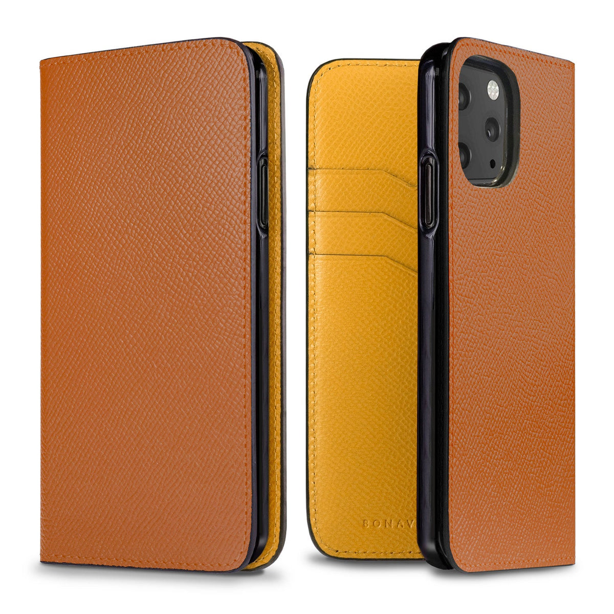 iPhone 11 Pro Diary Case Nobile Leather (Gold × Mimosa Yellow)