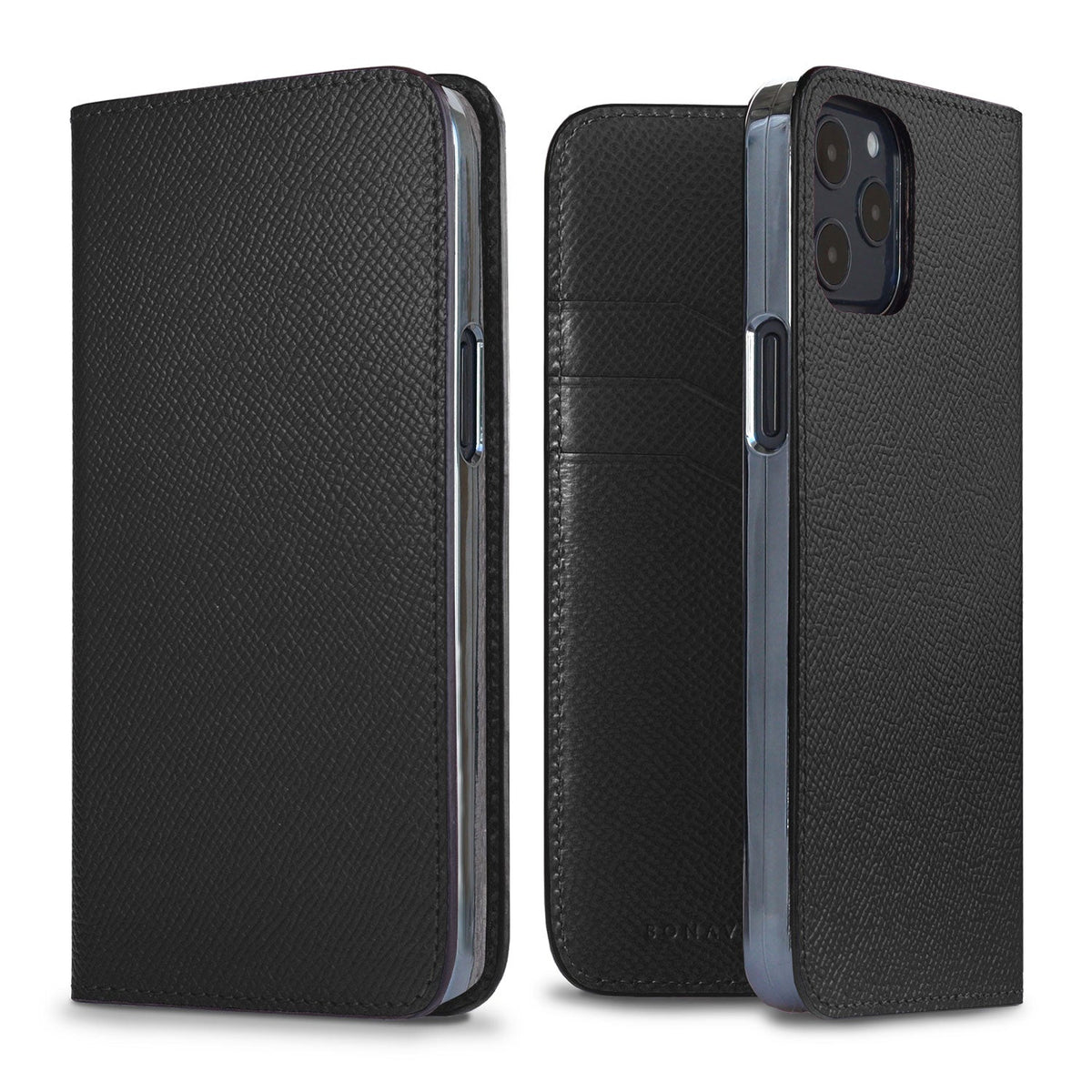 iPhone 12 / 12 Pro Diary Case Nobile Leather (Black)