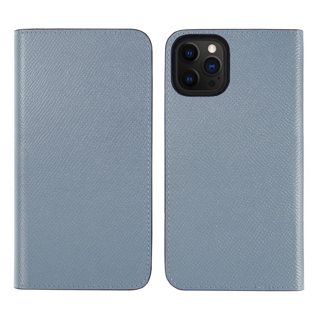 iPhone 12 / 12 Pro Diary Case Nobile Leather (Blue Lin × White)