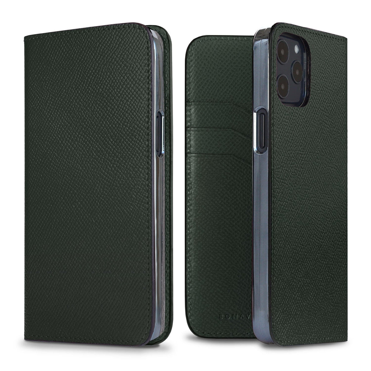 iPhone 12 / 12 Pro Diary Case Nobile Leather (Malachite Green)