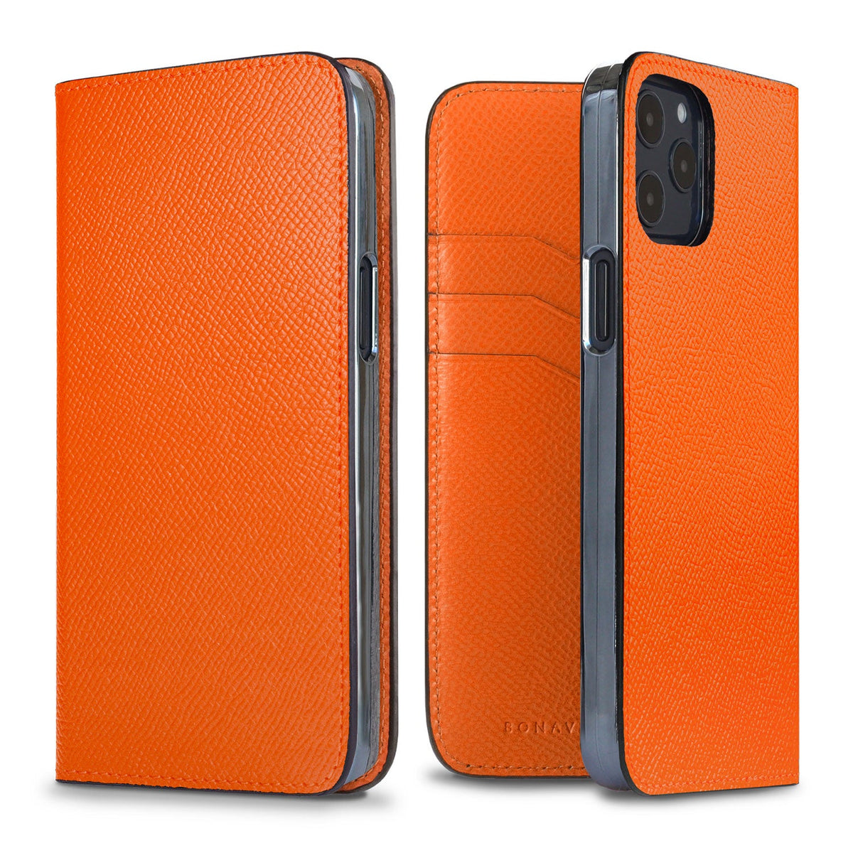 iPhone 12 / 12 Pro Diary Case Nobile Leather (Orange)