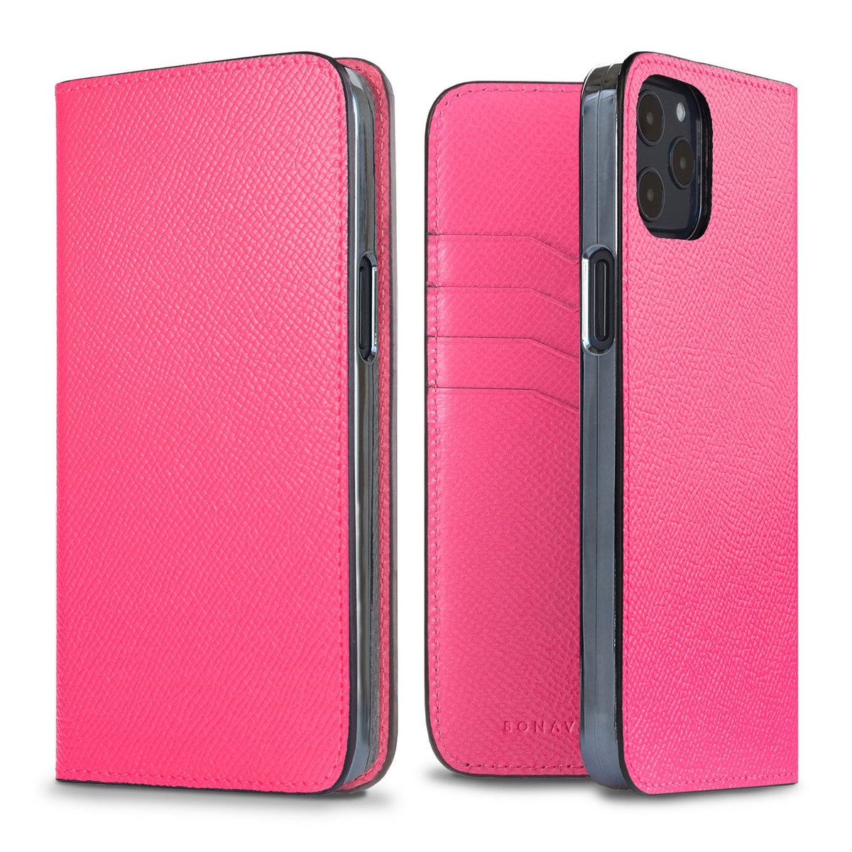 iPhone 12 Pro Max Diary Case Nobile Leather (Fuchsia Pink)