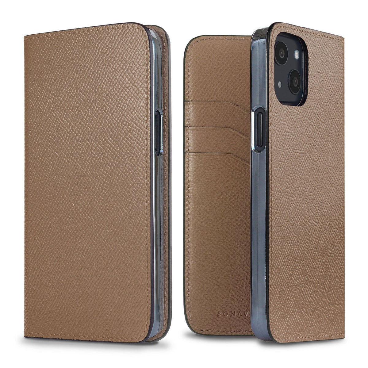 iPhone 13 Diary Case Nobile Leather (Etoupe)