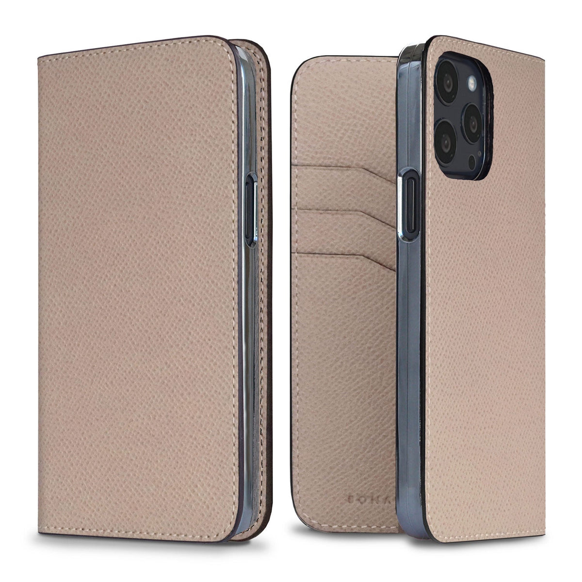 iPhone 13 Pro Diary Case Nobile Leather (Greige)