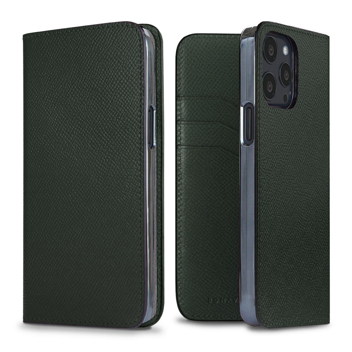 iPhone 13 Pro Diary Case Nobile Leather (Malachite Green)
