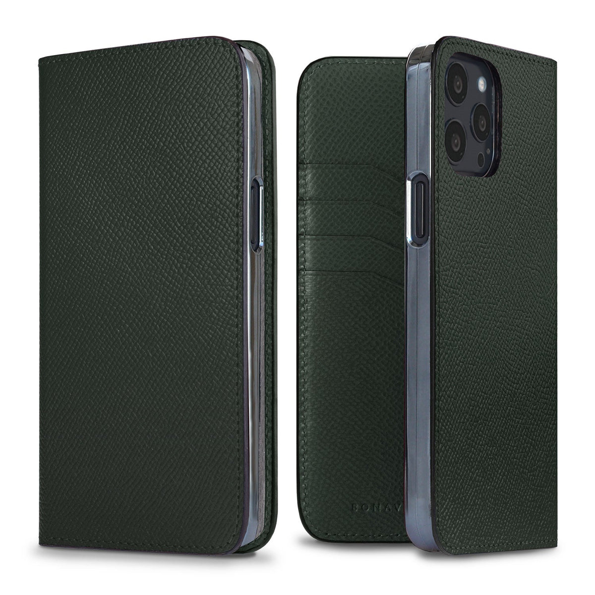 iPhone 13 Pro Max Diary Case Nobile Leather (Malachite Green)
