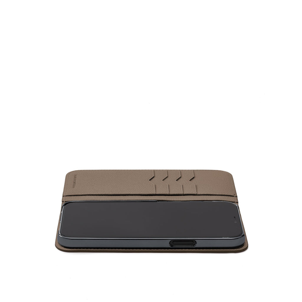 iPhone 14 Plus Diary Case Nobile Leather (Etoupe)