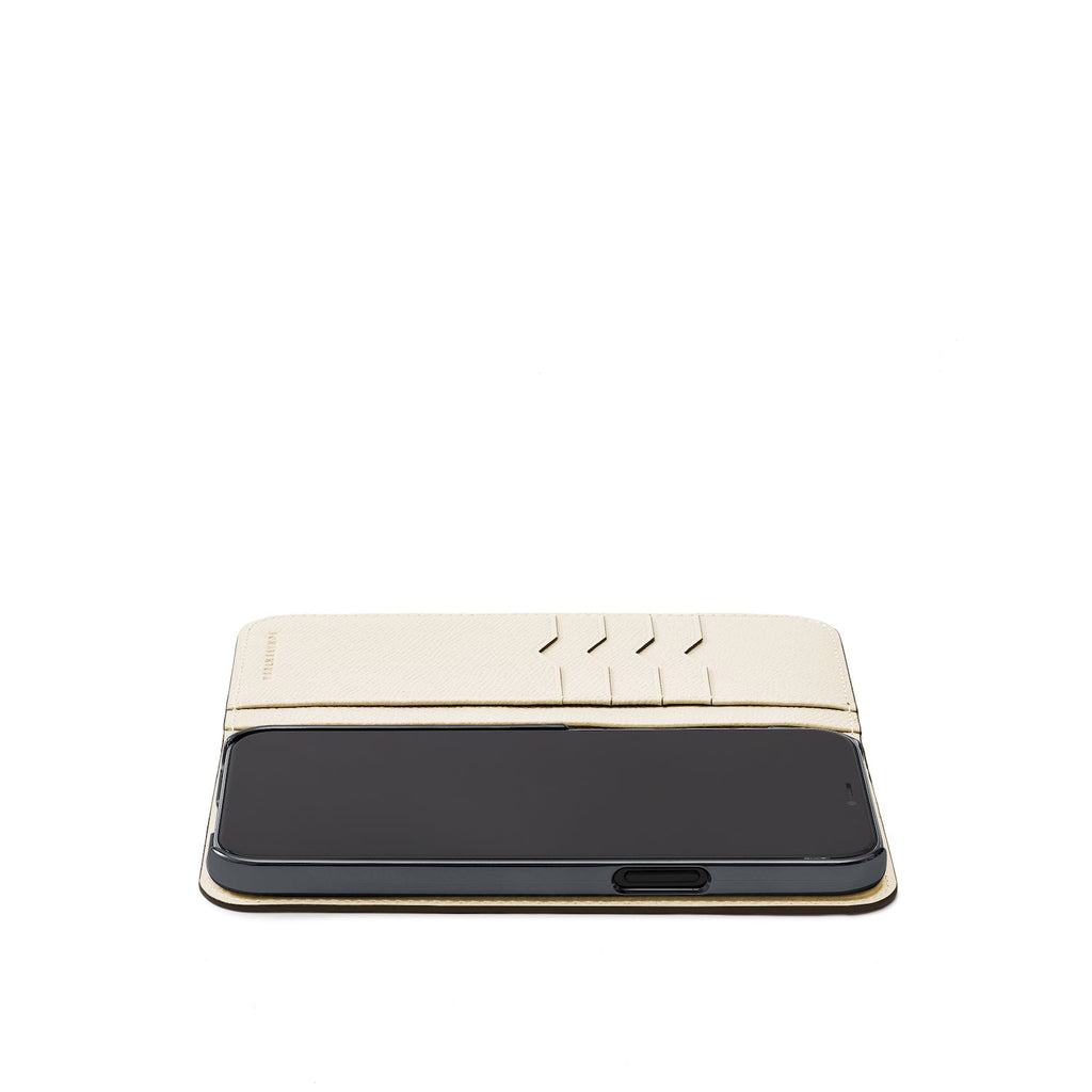 iPhone 14 Pro Max Diary Case Nobile Leather (Blue Lin × White)