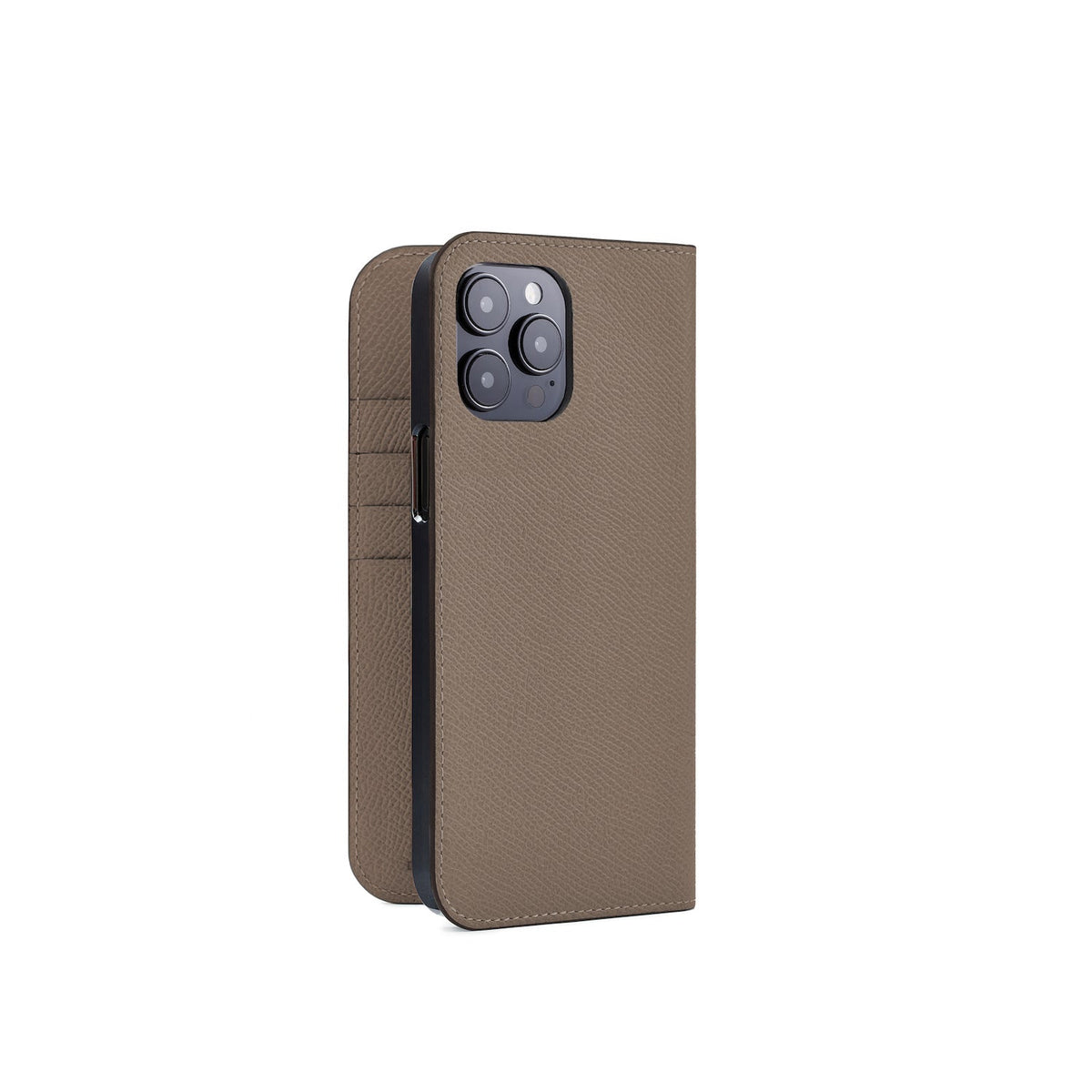 iPhone 14 Pro Max Diary Case Nobile Leather (Etoupe)